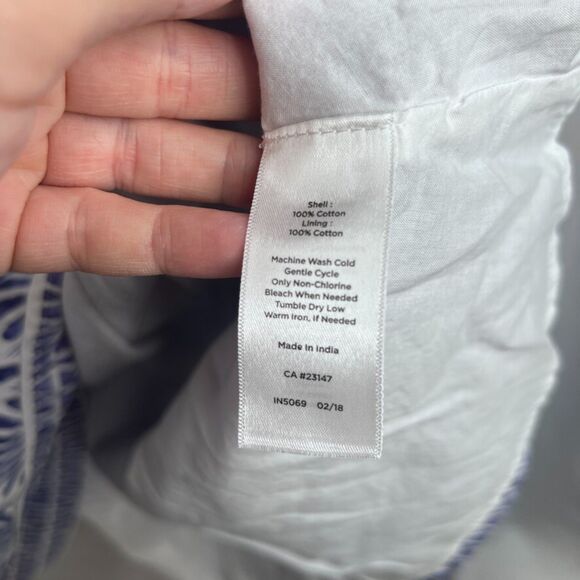 Talbots Fit & Flare Scallop Fan Print Sleeveless Dress Mixed Print Size 6 - Picture 9 of 10